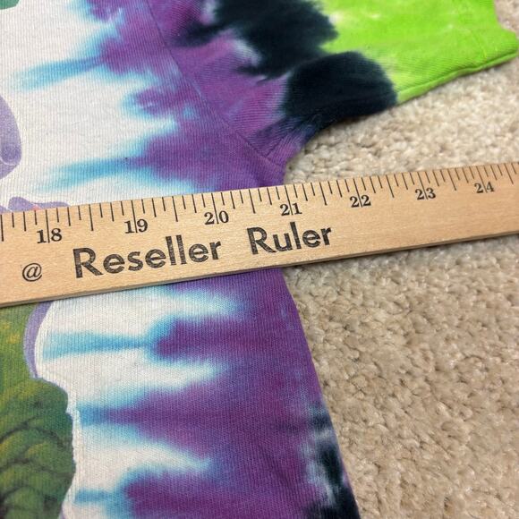 Vintage Liquid Blue Grateful Dead Tie Die T Shirt Womens Medium Crop Top Biffle - Picture 7 of 9